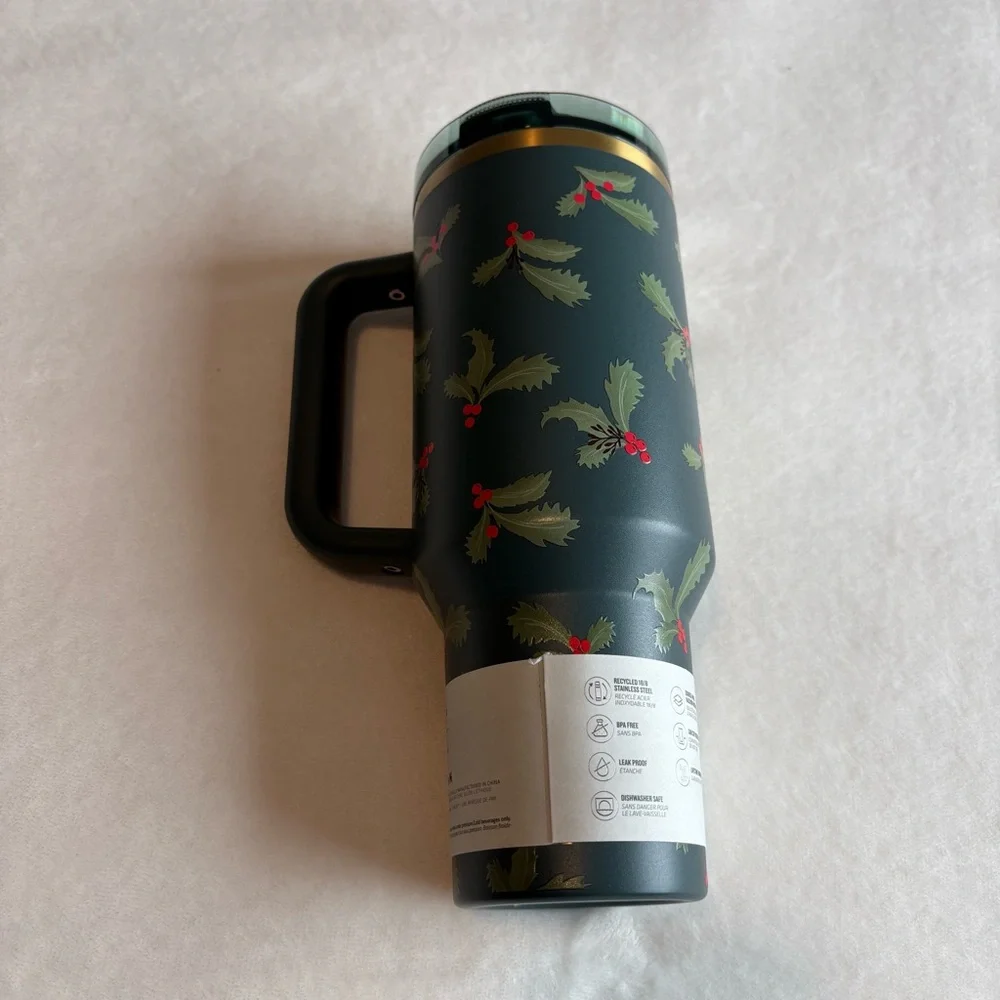 NWT Stanley Cheers & Cheer Quencher Flowstate Tumbler 40-Oz Holiday Botanical - Picture 4 of 5